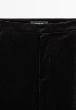 Massimo Dutti SKINNY FLARE FIT VELVET - Trousers - Black -Massimo Dutti Shop 5e2c9becbc0c40c68fa085d7ddf9d8d3