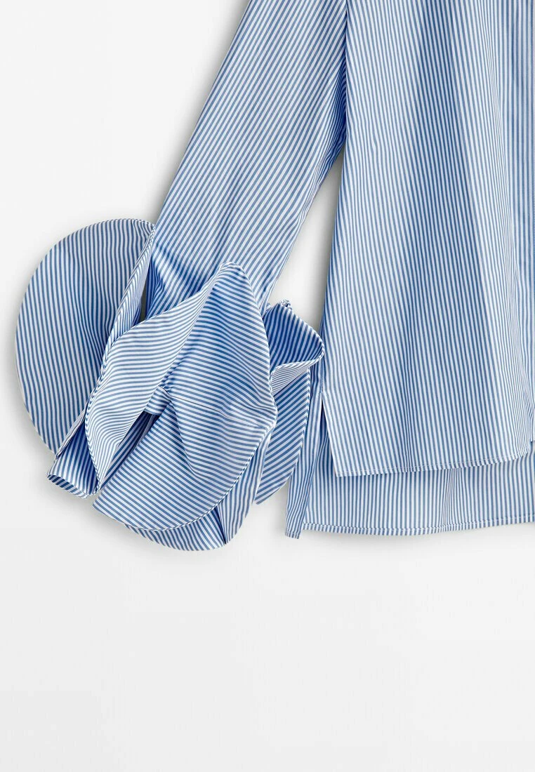 Massimo Dutti Studio Striped Poplin With Cuff Detail - Button-Down Blouse 10 Massimo Dutti Studio Striped Poplin With Cuff Detail - Button-Down Blouse - Image 8