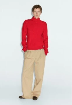 Massimo Dutti HIGH NECK WITH SHOULDER DETAIL - Jumper - Red -Massimo Dutti Shop 5e8684c3404641f5b76922dc26a76eef