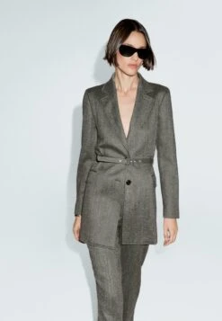 Massimo Dutti WITH BELT - Blazer - Grey