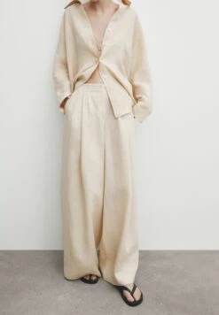 Massimo Dutti Darted Co-Ordinated - Trousers - Mottled Beige