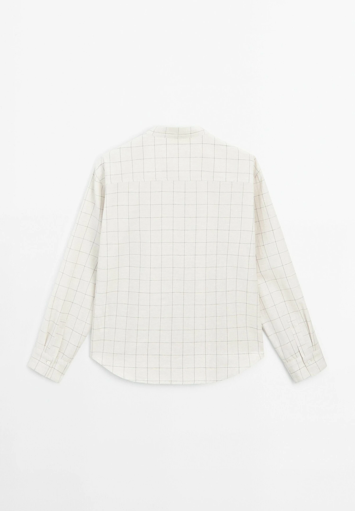 Massimo Dutti CHECK GARMENT WITH PINTUCKS - Button-down Blouse - Beige 8 Massimo Dutti CHECK GARMENT WITH PINTUCKS - Button-down Blouse - Beige - Image 6
