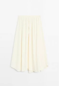 Massimo Dutti STRIPE PRINT FLARED MIDI - A-line Skirt - Mottled Beige -Massimo Dutti Shop 5eeed8bb4d0e4327a5de52ccd992cfb9
