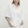 Massimo Dutti With Kimono Sleeves - Button-Down Blouse - White -Massimo Dutti Shop 5ef52bafae0d4b3085f14e64d950df4b
