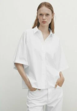 Massimo Dutti With Kimono Sleeves - Button-Down Blouse - White