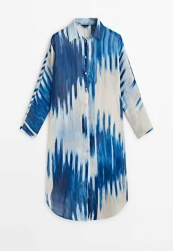 Massimo Dutti MidiWith Ikat Print - Shirt Dress -Massimo Dutti Shop 5f0feab9c3a44b609f5bfeb07497122e