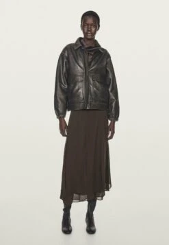 Massimo Dutti A-line Skirt - Dark Brown