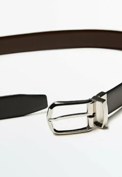 Massimo Dutti Reversible - Belt Business - Black -Massimo Dutti Shop 5f3817f5272a4831bf14fd3a5df804ae
