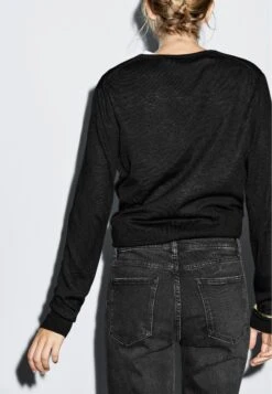 Massimo Dutti MID-RISE CROPPED SLIM FIT - Slim Fit Jeans - Black -Massimo Dutti Shop 5f46f3a39a1940c2801481e7b6407476