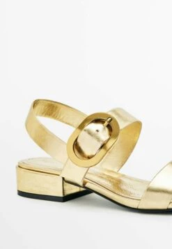 Massimo Dutti High-Heel With Buckle Detail- Sandals - Goldcoloured -Massimo Dutti Shop 5f7c1a15b2744c46b0e671c51394bcf4