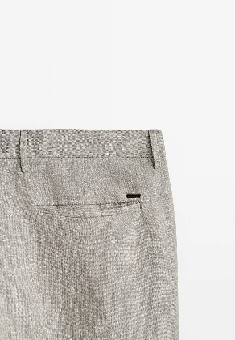 Massimo Dutti Tapered Fit - Chinos - Grey 10 Massimo Dutti Tapered Fit - Chinos - Grey - Image 8