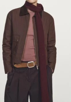 Massimo Dutti SHORT WITH CORDUROY COLLAR - Light Jacket - Bordeaux -Massimo Dutti Shop 5fd82e8156834ae0877bb4e4551c5007