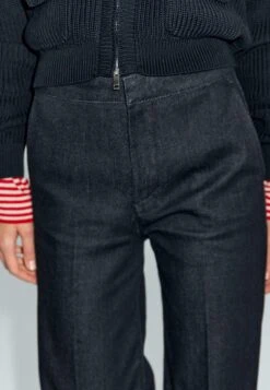 Massimo Dutti FRAYED - Trousers - Mottled Dark Blue -Massimo Dutti Shop 5fe0c72089394152bd9c991fb31c3829