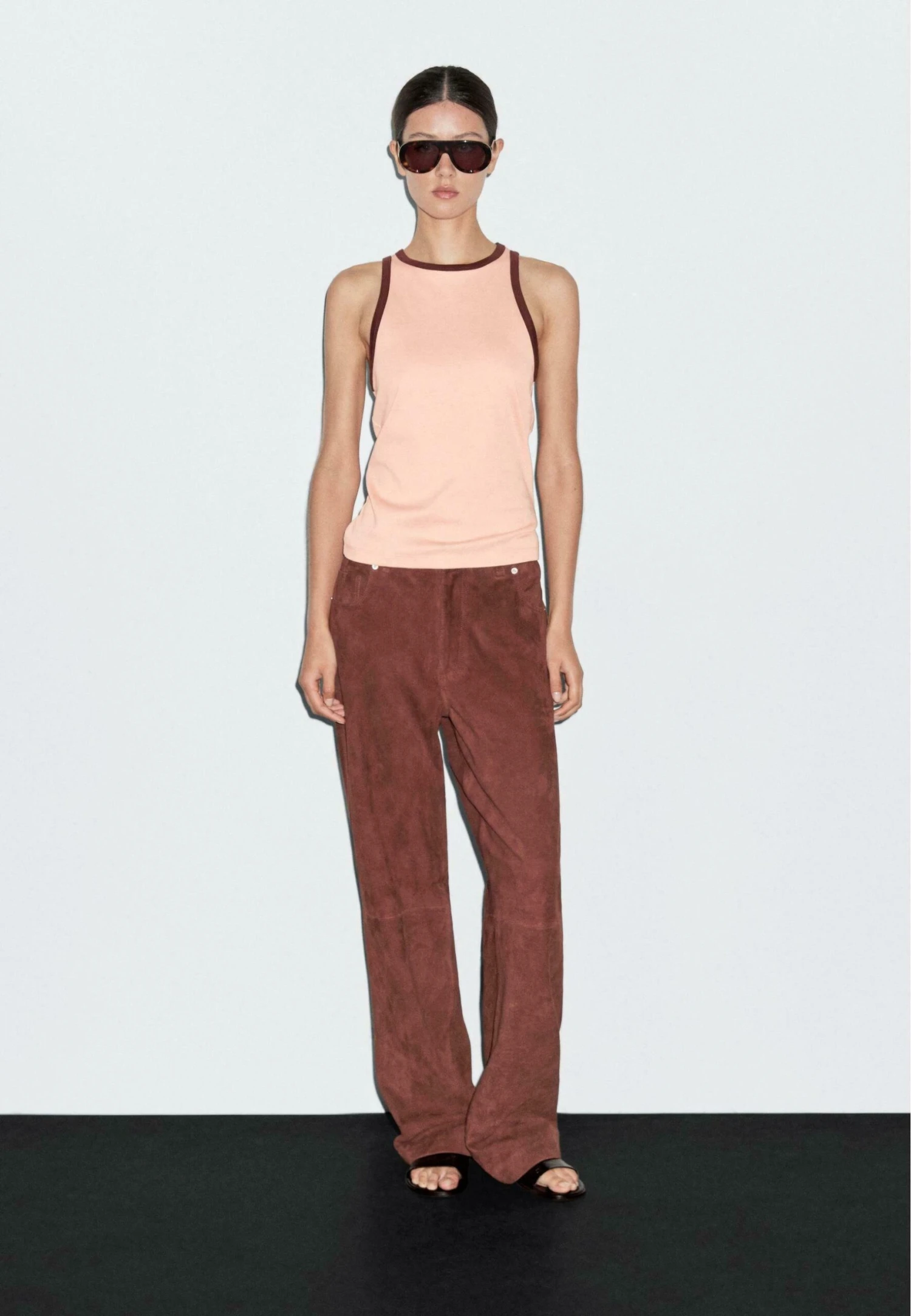 Massimo Dutti HALTER NECK WITH CONTRAST DETAIL - Top - Pink 6 Massimo Dutti HALTER NECK WITH CONTRAST DETAIL - Top - Pink - Image 4