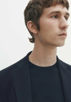 Massimo Dutti Textured Blend - Blazer Jacket - Dark Blue -Massimo Dutti Shop 6001b9ab8df943468b4b7d6596428d4f