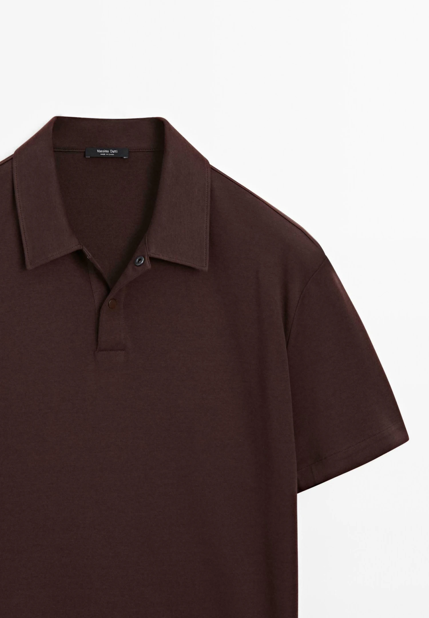 Massimo Dutti SHORT SLEEVE POLO NECK - Polo Shirt - Bordeaux 9 Massimo Dutti SHORT SLEEVE POLO NECK - Polo Shirt - Bordeaux - Image 7