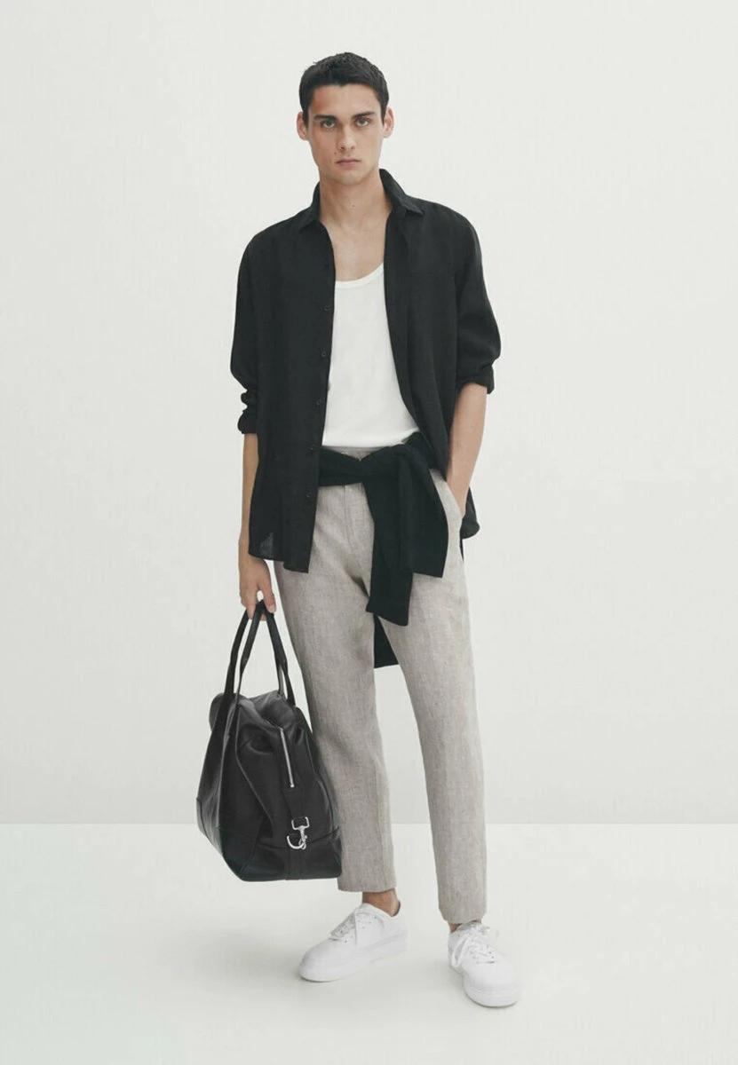 Massimo Dutti Tapered Fit - Chinos - Grey 4 Massimo Dutti Tapered Fit - Chinos - Grey - Image 2