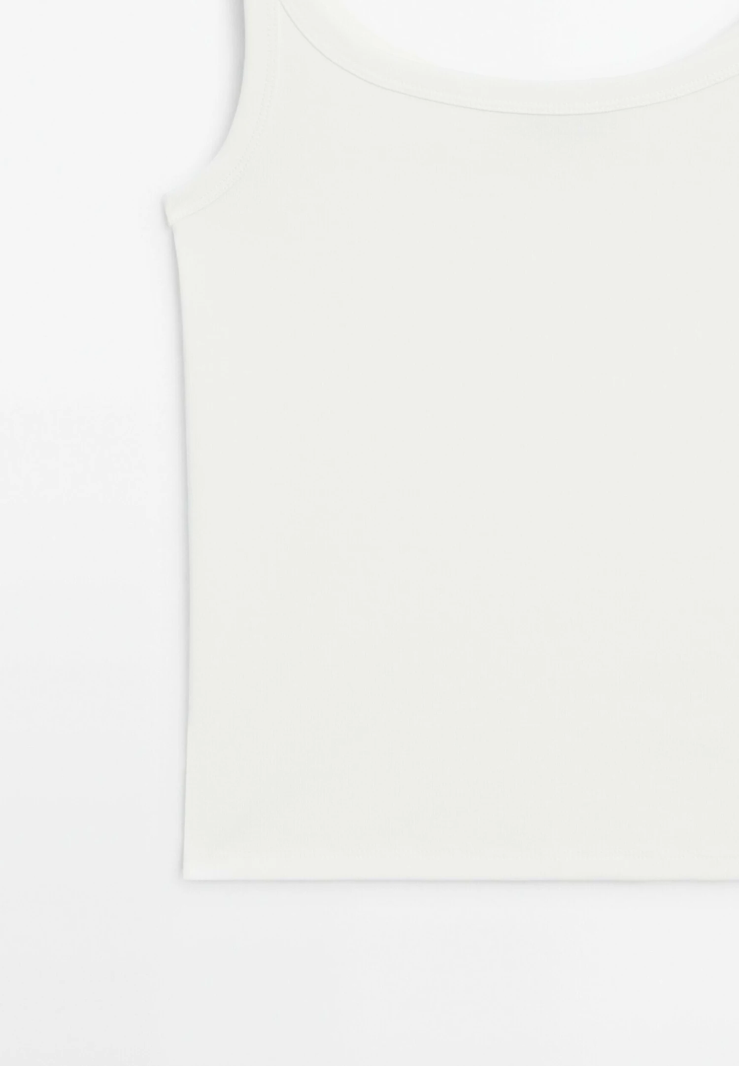 Massimo Dutti STRETCH STRAPPY - Basic T-shirt - White 12 Massimo Dutti STRETCH STRAPPY - Basic T-shirt - White - Image 10