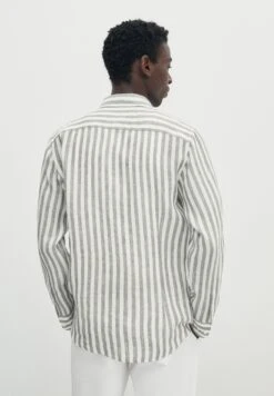 Massimo Dutti Striped - Shirt - Green -Massimo Dutti Shop 607910ad03d9468db024015a398eea01