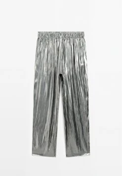 Massimo Dutti FLOWING METALLIC WITH GATHERED DETAIL - Trousers - Silver 13 Massimo Dutti FLOWING METALLIC WITH GATHERED DETAIL - Trousers - Silver -Massimo Dutti Shop 608acba2c8f44f49905e8d5d730731b3