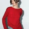 Massimo Dutti BOAT NECK LONG SLEEVE - Jumper - Red -Massimo Dutti Shop 609e6149aebe4a9d8f66d130c687fa33