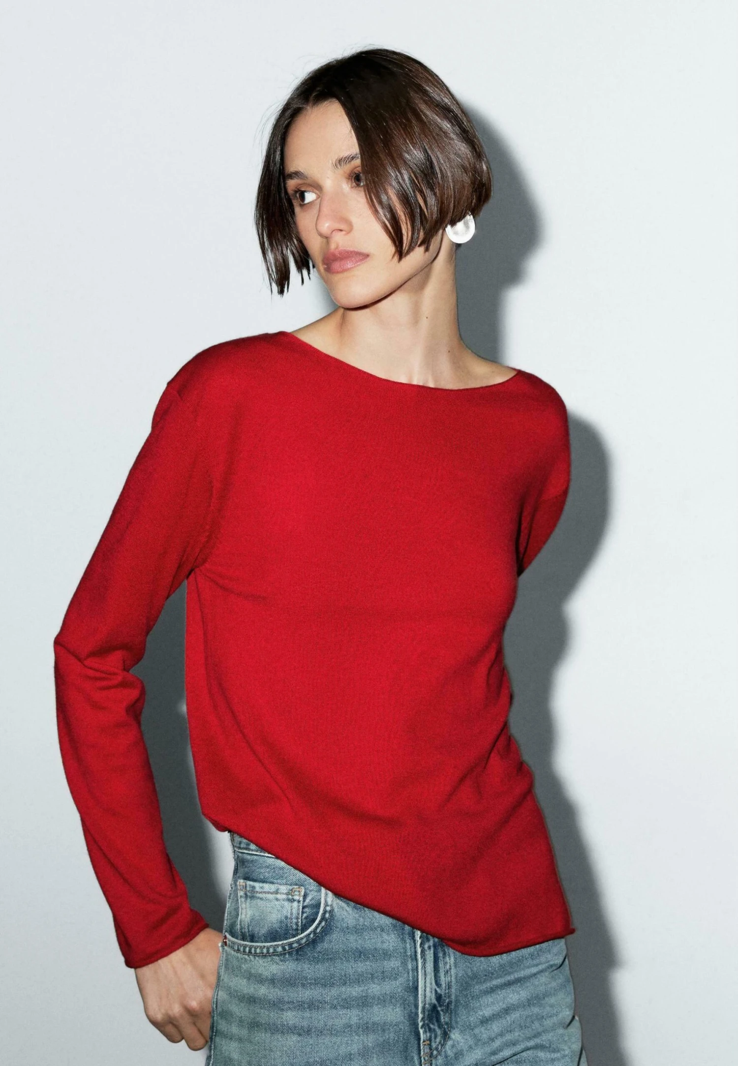 Massimo Dutti BOAT NECK LONG SLEEVE - Jumper - Red 3 Massimo Dutti BOAT NECK LONG SLEEVE - Jumper - Red