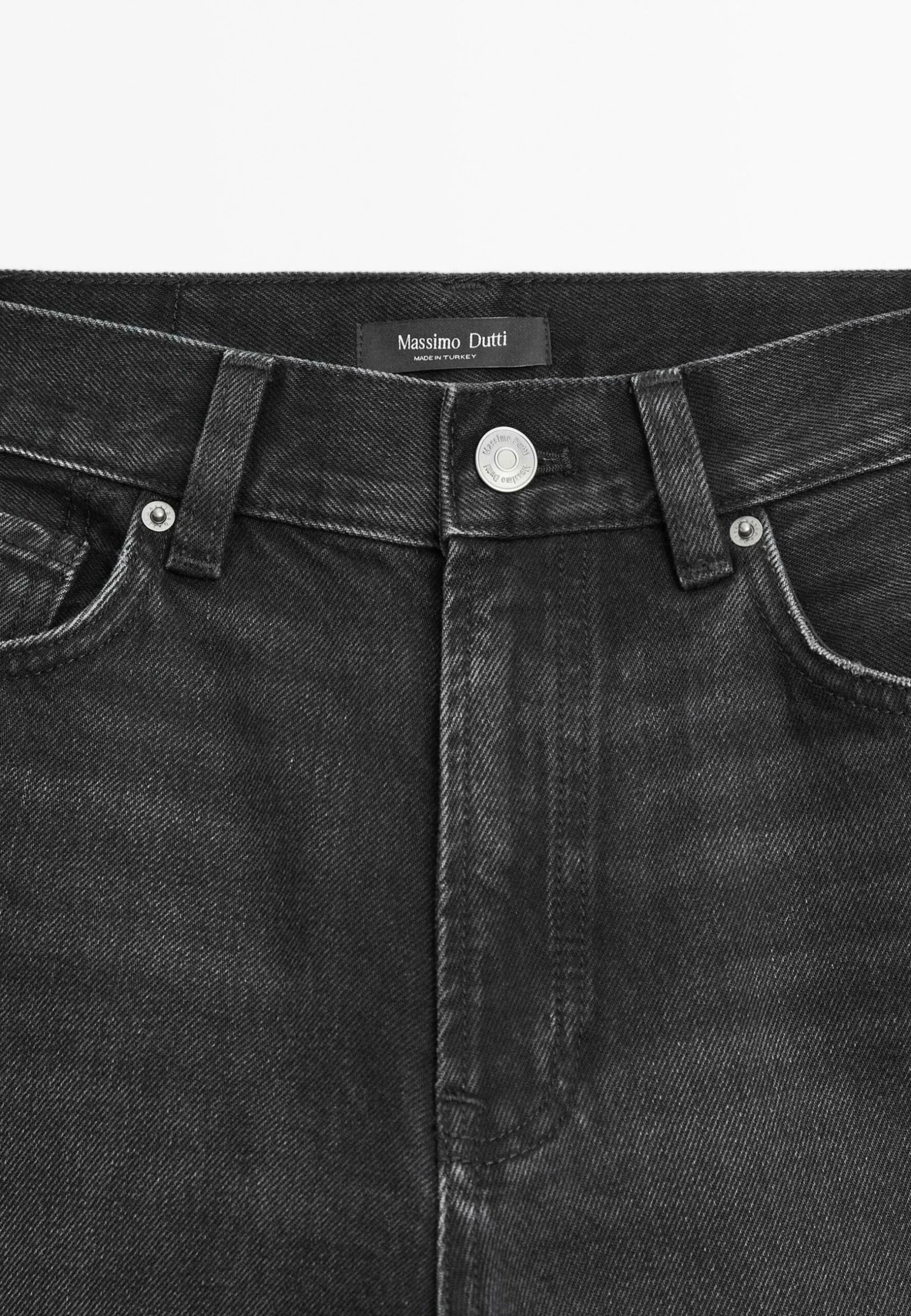 Massimo Dutti HIGH-WAISTED - Straight Leg Jeans - Black 11 Massimo Dutti HIGH-WAISTED - Straight Leg Jeans - Black - Image 9