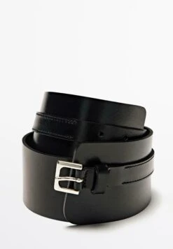 Massimo Dutti WITH SQUARE BUCKLE - Waist Belt - Black -Massimo Dutti Shop 60ad17c66de543869529fe4070ff59fd