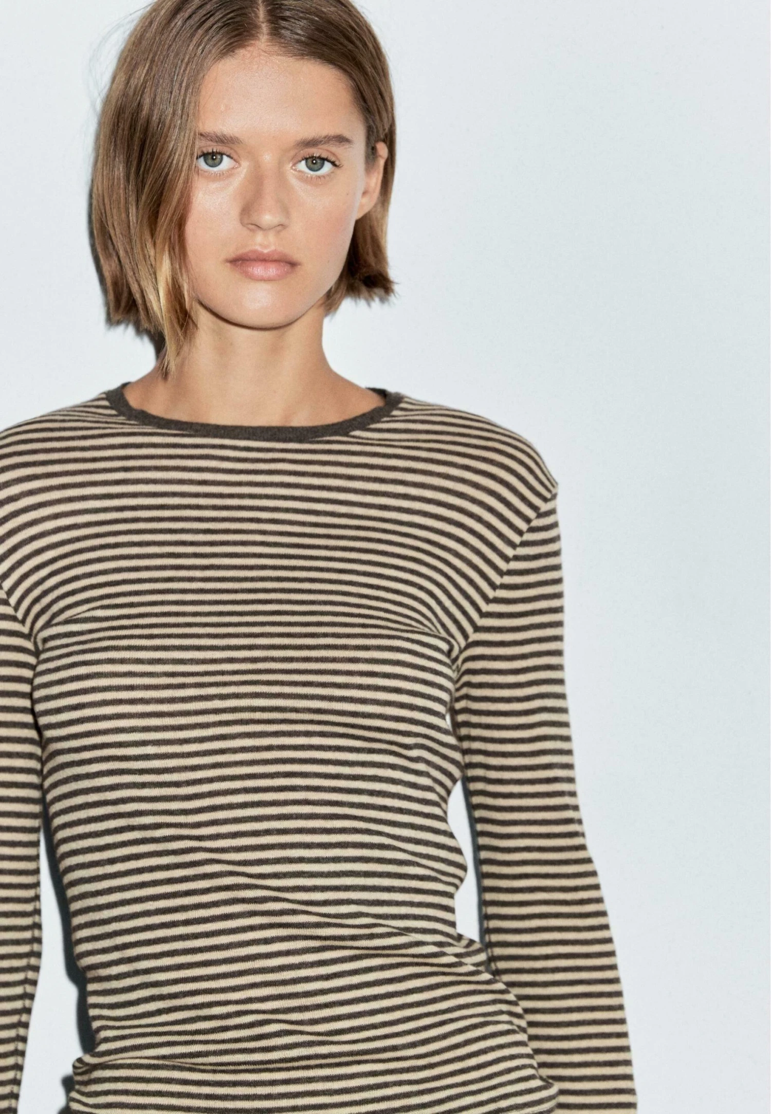 Massimo Dutti LONG-SLEEVE - Long Sleeved Top - Brown 5 Massimo Dutti LONG-SLEEVE - Long Sleeved Top - Brown - Image 3