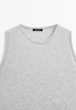 Massimo Dutti SLEEVELESS ROUND NECK - Basic T-shirt - Grey 17 Massimo Dutti SLEEVELESS ROUND NECK - Basic T-shirt - Grey -Massimo Dutti Shop 60f253ccebd14707bdf8733584930380