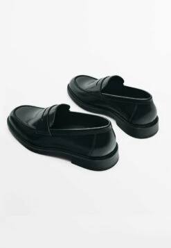 Massimo Dutti Penny Loafers - Slip-Ons - Black -Massimo Dutti Shop 612483c3a49742f6849474db8b54d216