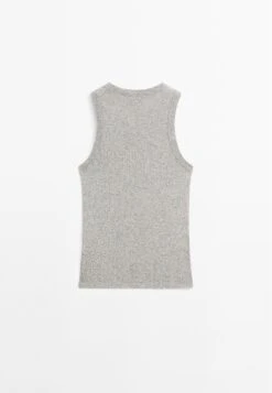 Massimo Dutti LIGHTWEIGHT HALTER NECK - Basic T-shirt - Grey -Massimo Dutti Shop 613b741ca8e94ff5b14daed469dfbcf1