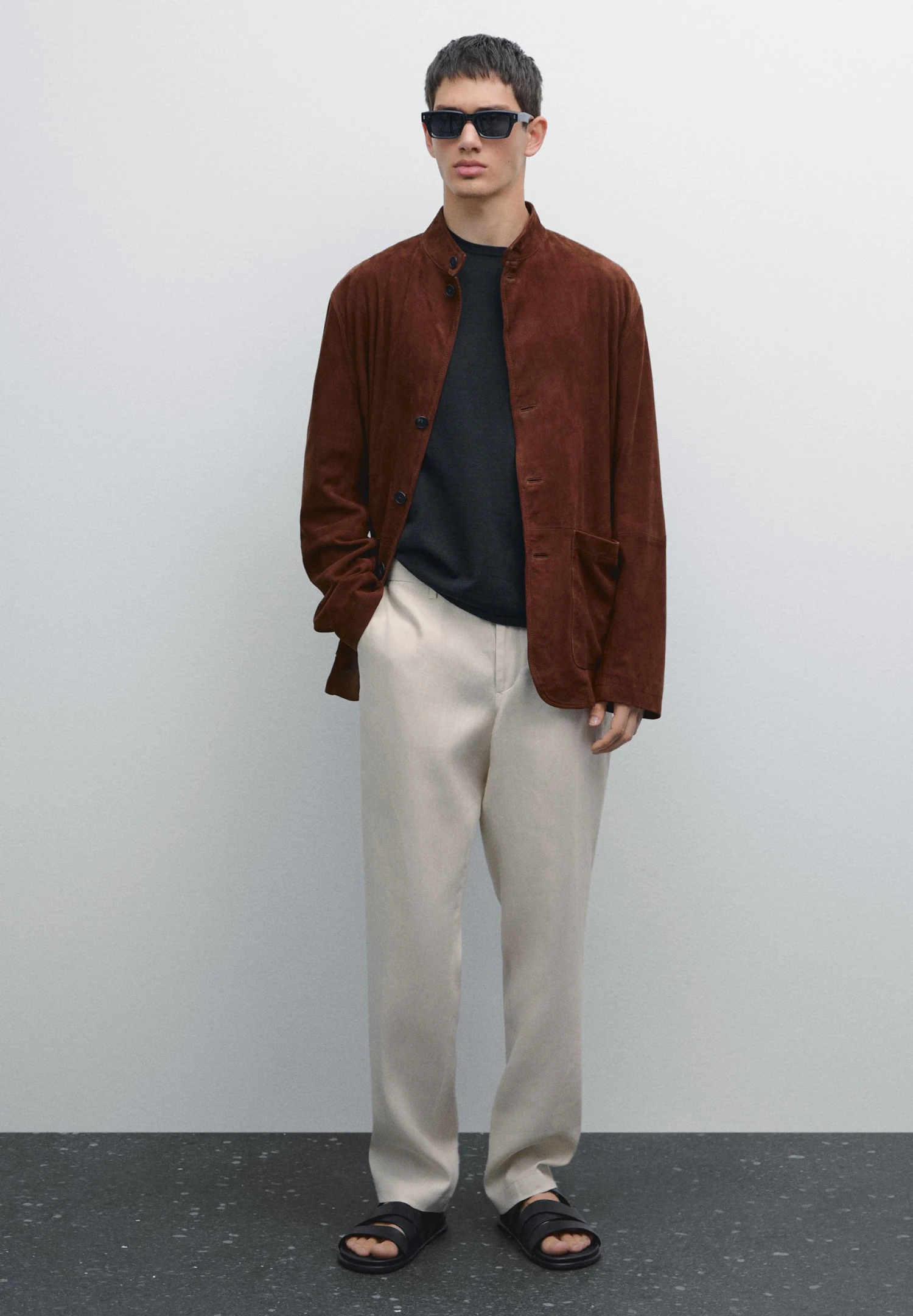 Massimo Dutti REGULAR FIT - Trousers - Sand 4 Massimo Dutti REGULAR FIT - Trousers - Sand - Image 2