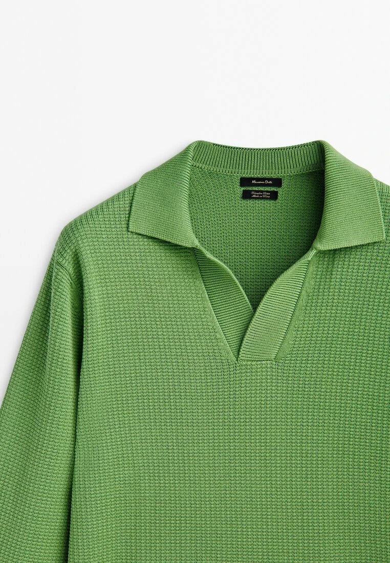 Massimo Dutti Textured - Jumper - Green 10 Massimo Dutti Textured - Jumper - Green - Image 8