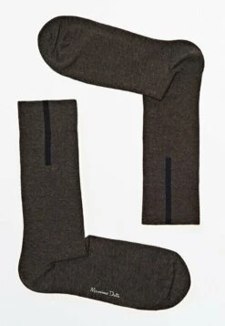 Massimo Dutti Long With Contrast Stripe - Socks - Dark Grey -Massimo Dutti Shop 615c8c9d77404078a7622601cbb17ffe