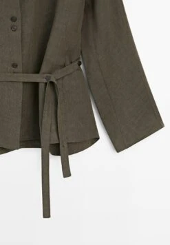 Massimo Dutti STAND COLLAR - Summer Jacket - Mottled Brown -Massimo Dutti Shop 61688686470040caaeddbe90029d757a