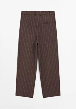 Massimo Dutti DARTED PINSTRIPE - Trousers - Brown -Massimo Dutti Shop 625595191f674688ba8e8f056cb13795