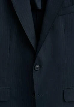 Massimo Dutti Pinstripes Super - Suit Jacket - Blue/Black Denim -Massimo Dutti Shop 628f3474062b408b9b0f68a26cb2b783