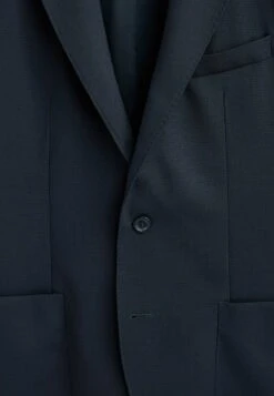 Massimo Dutti Textured Blend - Blazer Jacket - Dark Blue -Massimo Dutti Shop 62a83dd64d494663b20172503a7e9fbc