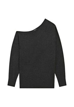 Massimo Dutti ASYMMETRIC NECK - Jumper - Mottled Light Grey -Massimo Dutti Shop 62bb27f9704d4ff5a97afdb0a6a085a6