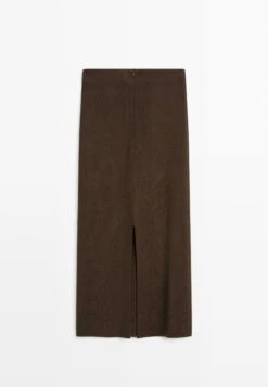 Massimo Dutti DOUBLE-FACED MIDI - Maxi Skirt - Dark Grey -Massimo Dutti Shop 62c045e681504bfa9485aefc10dee05d 1