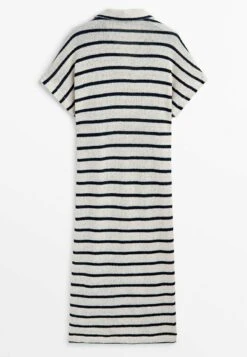 Massimo Dutti Blend Striped - Jumper Dress - Beige -Massimo Dutti Shop 6307070b05c647fdab81c1700a066225