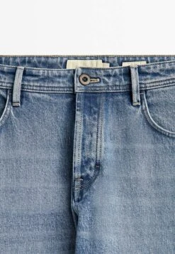 Massimo Dutti Bleached- Straight Leg Jeans - Blue -Massimo Dutti Shop 631420dd960f49369814d3af3a73f979