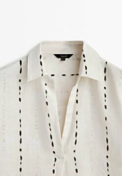 Massimo Dutti Collar Dotted Print - Blouse - White -Massimo Dutti Shop 6314c214ee8047349f55e0721e7edab6