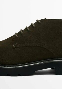 Massimo Dutti Safari - Lace-Up Ankle Boots - Mottled Dark Brown -Massimo Dutti Shop 632e07c4e5df4107aaf3bb39736aa157