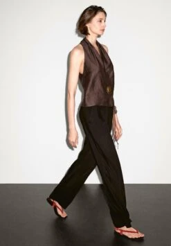 Massimo Dutti HALTER TOP - Top - Brown -Massimo Dutti Shop 633ffeacc322431993cc19f26e74fdc8