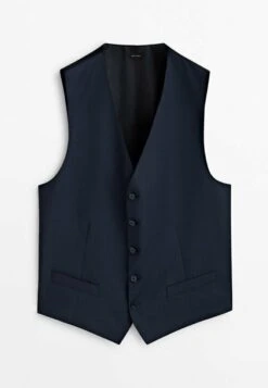 Massimo Dutti Mini- Waistcoat - Dark Blue -Massimo Dutti Shop 6363132ca2e849c6984e046246e3fcdb