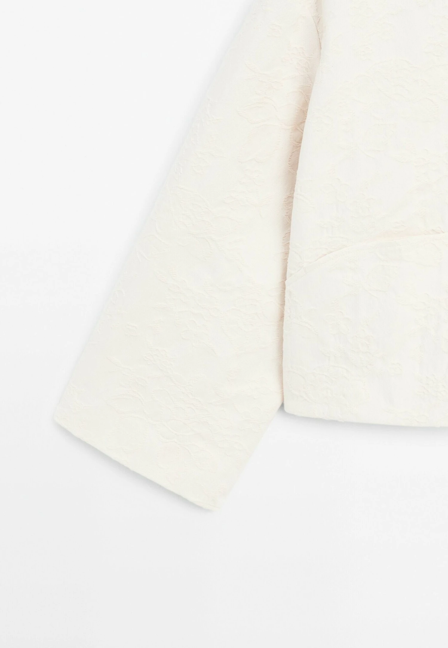 Massimo Dutti FLORAL FABRIC - Summer Jacket - Beige 12 Massimo Dutti FLORAL FABRIC - Summer Jacket - Beige - Image 10