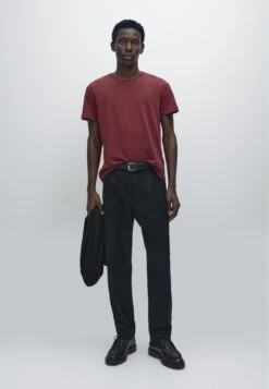 Massimo Dutti LIGHTWEIGHT SHORT SLEEVE MELANGE - Basic T-shirt - Red -Massimo Dutti Shop 636776fb17c146d8836869ef42fb37d0