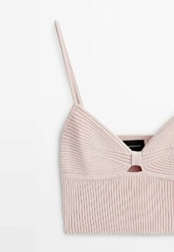 Massimo Dutti Studio - Cut-Out Crop - Top - Light Pink -Massimo Dutti Shop 63893ce86d5a4b479d50092c9b3b1a50